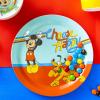 imageZak Designs Bluey Kids Dinnerware Set Includes Plate Bowl Tumbler Water Bottle and Utensil Tableware Made of Durable Material and Perfect for Kids 6 Piece Gift Set NonBPAMickey Mouse Rainbow  5pcs