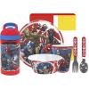 imageZak Designs Bluey Kids Dinnerware Set Includes Plate Bowl Tumbler Water Bottle and Utensil Tableware Made of Durable Material and Perfect for Kids 6 Piece Gift Set NonBPAMarvel Universe  6pcs