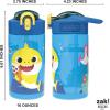 imageZak Designs Bluey Kids Dinnerware Set Includes Plate Bowl Tumbler Water Bottle and Utensil Tableware Made of Durable Material and Perfect for Kids 6 Piece Gift Set NonBPABaby Shark  6pcs