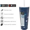 imageZak Designs Disney Minnie Mouse Vacuum Insulated Stainless Steel Travel Tumbler with SplashProof Lid Includes Reusable Plastic Straw and Fits in Car Cup Holders 188 SS 25 oz Sure ThingMickey MouseSpace