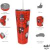 imageZak Designs Disney Minnie Mouse Vacuum Insulated Stainless Steel Travel Tumbler with SplashProof Lid Includes Reusable Plastic Straw and Fits in Car Cup Holders 188 SS 25 oz Sure ThingMarvel SpiderMan