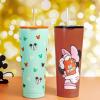 imageZak Designs Disney Minnie Mouse Vacuum Insulated Stainless Steel Travel Tumbler with SplashProof Lid Includes Reusable Plastic Straw and Fits in Car Cup Holders 188 SS 25 oz Sure ThingMinnie MouseSure Thing