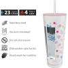 imageZak Designs Disney Minnie Mouse Vacuum Insulated Stainless Steel Travel Tumbler with SplashProof Lid Includes Reusable Plastic Straw and Fits in Car Cup Holders 188 SS 25 oz Sure ThingMinnie MouseDots