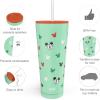 imageZak Designs Disney Minnie Mouse Vacuum Insulated Stainless Steel Travel Tumbler with SplashProof Lid Includes Reusable Plastic Straw and Fits in Car Cup Holders 188 SS 25 oz Sure ThingMickey MouseSure Thing