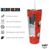 imageZak Designs Disney Minnie Mouse Vacuum Insulated Stainless Steel Travel Tumbler with SplashProof Lid Includes Reusable Plastic Straw and Fits in Car Cup Holders 188 SS 25 oz Sure ThingMarvel SpiderMan