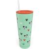imageZak Designs Disney Minnie Mouse Vacuum Insulated Stainless Steel Travel Tumbler with SplashProof Lid Includes Reusable Plastic Straw and Fits in Car Cup Holders 188 SS 25 oz Sure ThingMickey MouseSure Thing