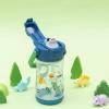 imageZak Designs Disney Princess Beacon Kid Water Bottle for Travel 12oz Plastic is Durable and LeakProof with Liquid Lock Spout Carry Handle Protective Base Ariel Cinderella Moana Rapunzel TianaDinosaur