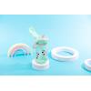 imageZak Designs Disney Princess Beacon Kid Water Bottle for Travel 12oz Plastic is Durable and LeakProof with Liquid Lock Spout Carry Handle Protective Base Ariel Cinderella Moana Rapunzel TianaMickey Mouse  Minnie Mouse