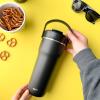 imageZak Designs Harmony 2in1 Coffee Tumbler for Travel or At Home 30oz Recycled Stainless Steel is LeakProof When Closed and Vacuum Insulated with Handle Ebony BlackEbony Black