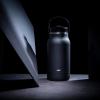 imageZak Designs Harmony 2in1 Water Bottle for Travel or At Home 64oz Recycled Stainless Steel is LeakProof When Closed and Vacuum Insulated with Handle Ebony BlackEbony Black