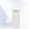 imageZak Designs Harmony 2in1 Water Bottle for Travel or At Home 64oz Recycled Stainless Steel is LeakProof When Closed and Vacuum Insulated with Handle Ebony BlackLinen White