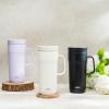 imageZak Designs Harmony Tumbler for Travel or At Home 20oz Recycled Stainless Steel is SplashProof and Vacuum Insulated with Slide Lid and Handle Ebony BlackEbony Black