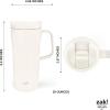 imageZak Designs Harmony Tumbler for Travel or At Home 20oz Recycled Stainless Steel is SplashProof and Vacuum Insulated with Slide Lid and Handle Ebony BlackCream White