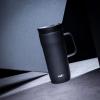 imageZak Designs Harmony Tumbler for Travel or At Home 20oz Recycled Stainless Steel is SplashProof and Vacuum Insulated with Slide Lid and Handle Ebony BlackEbony Black