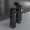 imageZak Designs Harmony Water Bottle for Travel or At Home 32oz Recycled Stainless Steel is LeakProof When Closed and Vacuum Insulated with Sip Lid and Carry Handle Ebony Black