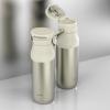 imageZak Designs Harmony Water Bottle for Travel or At Home 32oz Recycled Stainless Steel is LeakProof When Closed and Vacuum Insulated with Sip Lid and Carry Handle Ivory White