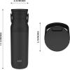 imageZak Designs Harmony Water Bottle for Travel or At Home 32oz Recycled Stainless Steel is LeakProof When Closed and Vacuum Insulated with Sip Lid and Carry Handle Ebony Black