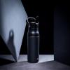 imageZak Designs Harmony Water Bottle for Travel or At Home 32oz Recycled Stainless Steel is LeakProof When Closed and Vacuum Insulated with Straw Lid and Carry Handle Ebony BlackEbony Black