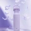 imageZak Designs Harmony Water Bottle for Travel or At Home 32oz Recycled Stainless Steel is LeakProof When Closed and Vacuum Insulated with Straw Lid and Carry Handle Ebony BlackSmoky Lilac Purple