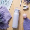 imageZak Designs Harmony Water Bottle for Travel or At Home 32oz Recycled Stainless Steel is LeakProof When Closed and Vacuum Insulated with Straw Lid and Carry Handle Ebony BlackSmoky Lilac Purple