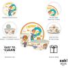 imageZak Designs Kids Dinnerware Set 3 Pieces Durable and Sustainable Melamine Bamboo Plate Bowl and Tumbler are Perfect For Dinner Time With Family DogBlippi