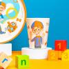 imageZak Designs Kids Dinnerware Set 3 Pieces Durable and Sustainable Melamine Bamboo Plate Bowl and Tumbler are Perfect For Dinner Time With Family DogBlippi