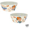 imageZak Designs Kids Dinnerware Set 3 Pieces Durable and Sustainable Melamine Bamboo Plate Bowl and Tumbler are Perfect For Dinner Time With Family DogBlippi