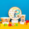 imageZak Designs Kids Dinnerware Set 3 Pieces Durable and Sustainable Melamine Bamboo Plate Bowl and Tumbler are Perfect For Dinner Time With Family DogBlippi
