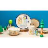 imageZak Designs Kids Dinnerware Set 3 Pieces Durable and Sustainable Melamine Bamboo Plate Bowl and Tumbler are Perfect For Dinner Time With Family DogBluey