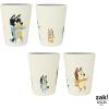 imageZak Designs Kids Dinnerware Set 3 Pieces Durable and Sustainable Melamine Bamboo Plate Bowl and Tumbler are Perfect For Dinner Time With Family DogBluey