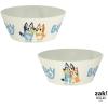 imageZak Designs Kids Dinnerware Set 3 Pieces Durable and Sustainable Melamine Bamboo Plate Bowl and Tumbler are Perfect For Dinner Time With Family DogBluey