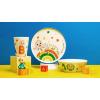 imageZak Designs Kids Dinnerware Set 3 Pieces Durable and Sustainable Melamine Bamboo Plate Bowl and Tumbler are Perfect For Dinner Time With Family DogCoComelon