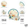 imageZak Designs Kids Dinnerware Set 3 Pieces Durable and Sustainable Melamine Bamboo Plate Bowl and Tumbler are Perfect For Dinner Time With Family DogCoComelon