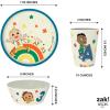 imageZak Designs Kids Dinnerware Set 3 Pieces Durable and Sustainable Melamine Bamboo Plate Bowl and Tumbler are Perfect For Dinner Time With Family DogCoComelon