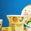 imageZak Designs Kids Dinnerware Set 3 Pieces Durable and Sustainable Melamine Bamboo Plate Bowl and Tumbler are Perfect For Dinner Time With Family DogCoComelon