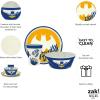 imageZak Designs Kids Dinnerware Set 3 Pieces Durable and Sustainable Melamine Bamboo Plate Bowl and Tumbler are Perfect For Dinner Time With Family DogDC Comics Batman
