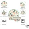 imageZak Designs Kids Dinnerware Set 3 Pieces Durable and Sustainable Melamine Bamboo Plate Bowl and Tumbler are Perfect For Dinner Time With Family DogDog