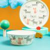 imageZak Designs Kids Dinnerware Set 3 Pieces Durable and Sustainable Melamine Bamboo Plate Bowl and Tumbler are Perfect For Dinner Time With Family DogDog