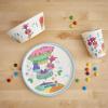 imageZak Designs Kids Dinnerware Set 3 Pieces Durable and Sustainable Melamine Bamboo Plate Bowl and Tumbler are Perfect For Dinner Time With Family DogDreamWorks Trolls World Tour