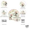 imageZak Designs Kids Dinnerware Set 3 Pieces Durable and Sustainable Melamine Bamboo Plate Bowl and Tumbler are Perfect For Dinner Time With Family DogMinnie Mouse