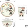imageZak Designs Kids Dinnerware Set 3 Pieces Durable and Sustainable Melamine Bamboo Plate Bowl and Tumbler are Perfect For Dinner Time With Family DogMinnie Mouse