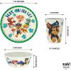 imageZak Designs Kids Dinnerware Set 3 Pieces Durable and Sustainable Melamine Bamboo Plate Bowl and Tumbler are Perfect For Dinner Time With Family DogPAW Patrol Chase  Marshall  Skye