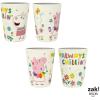 imageZak Designs Kids Dinnerware Set 3 Pieces Durable and Sustainable Melamine Bamboo Plate Bowl and Tumbler are Perfect For Dinner Time With Family DogPeppa Pig