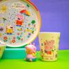 imageZak Designs Kids Dinnerware Set 3 Pieces Durable and Sustainable Melamine Bamboo Plate Bowl and Tumbler are Perfect For Dinner Time With Family DogPeppa Pig