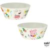 imageZak Designs Kids Dinnerware Set 3 Pieces Durable and Sustainable Melamine Bamboo Plate Bowl and Tumbler are Perfect For Dinner Time With Family DogPeppa Pig