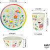 imageZak Designs Kids Dinnerware Set 3 Pieces Durable and Sustainable Melamine Bamboo Plate Bowl and Tumbler are Perfect For Dinner Time With Family DogPeppa Pig