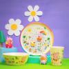 imageZak Designs Kids Dinnerware Set 3 Pieces Durable and Sustainable Melamine Bamboo Plate Bowl and Tumbler are Perfect For Dinner Time With Family DogPeppa Pig