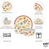 imageZak Designs Kids Dinnerware Set 3 Pieces Durable and Sustainable Melamine Bamboo Plate Bowl and Tumbler are Perfect For Dinner Time With Family DogSpaceships