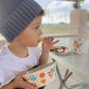 imageZak Designs Kids Dinnerware Set 3 Pieces Durable and Sustainable Melamine Bamboo Plate Bowl and Tumbler are Perfect For Dinner Time With Family DogSpaceships