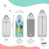 imageZak Designs Minecraft Sage Kids Water Bottle For School or Travel 14oz Stainless Steel Water Bottle With Straw Handle and LeakProof PopUp Spout Cover CreeperDisney Princess